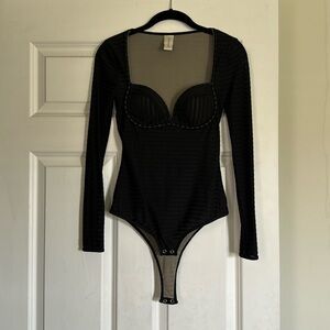 Zimmermann Mischief Striped Mesh Bodysuit- Size 0